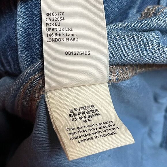 Free People We The Free Sawyer Wide Leg Barrel Jean Spruce Blue small - Picture 9 of 11